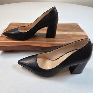 Vince Camuto Black Block Heel Pumps
